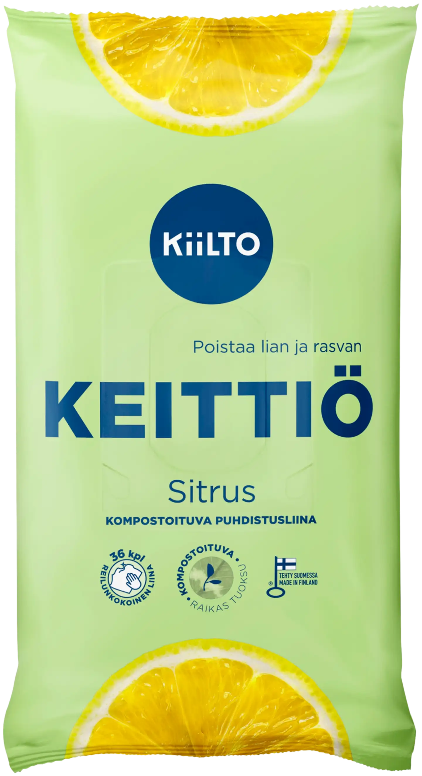 Kiilto Keittiönpuhdistusliina Sitrus 36 kpl