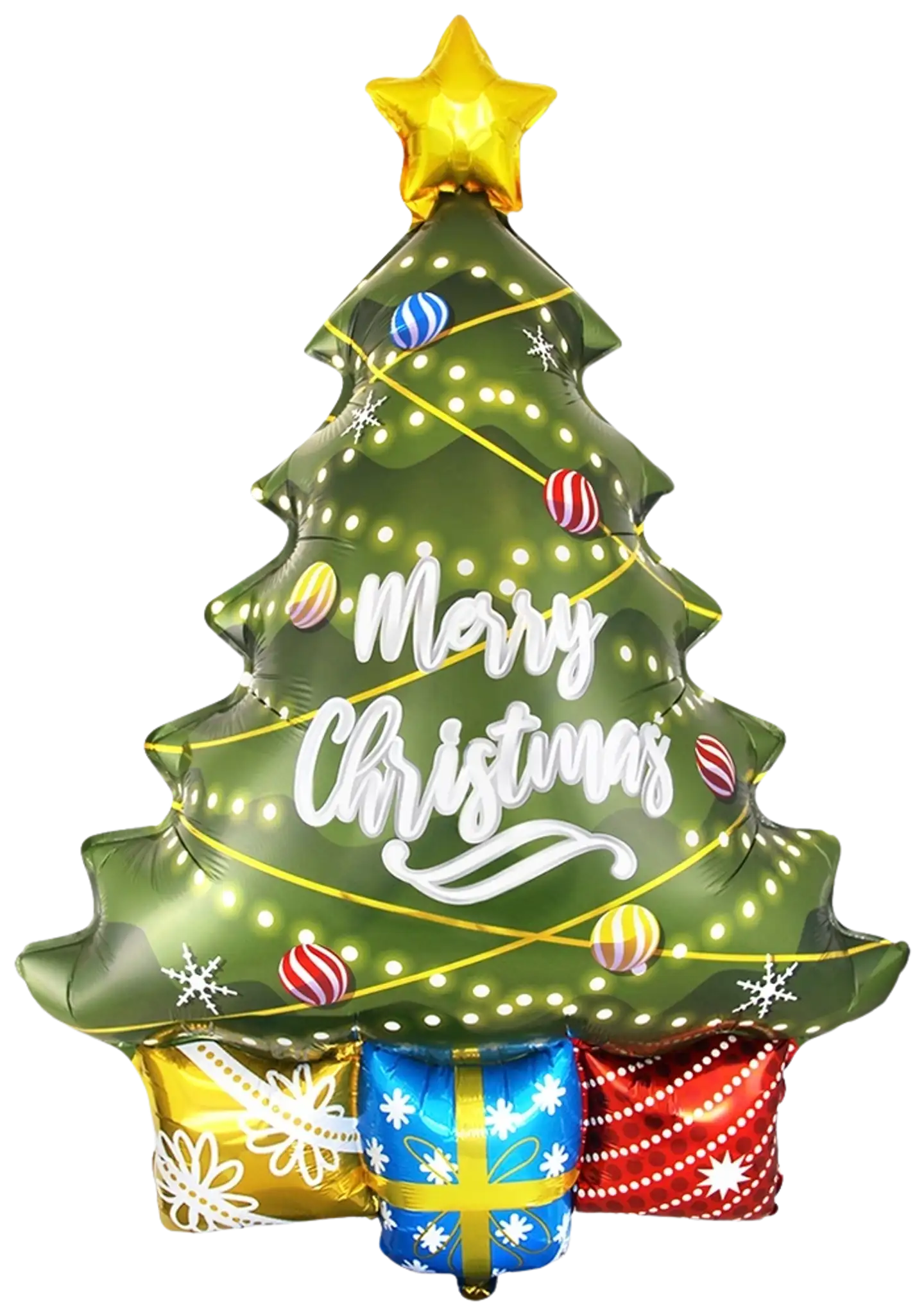 Joulukuusi muotofoliopallo 5kpl