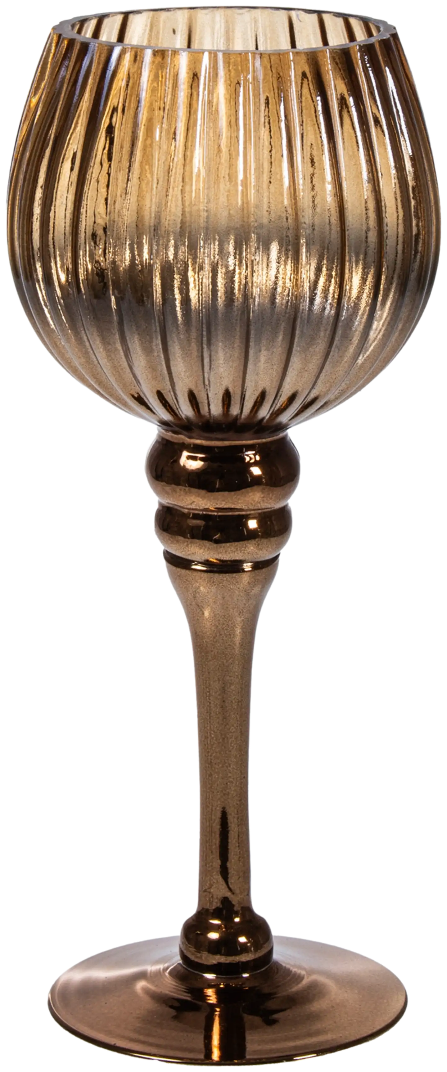 AmandaB Kynttilänjalka Ø10x25cm, ruskea