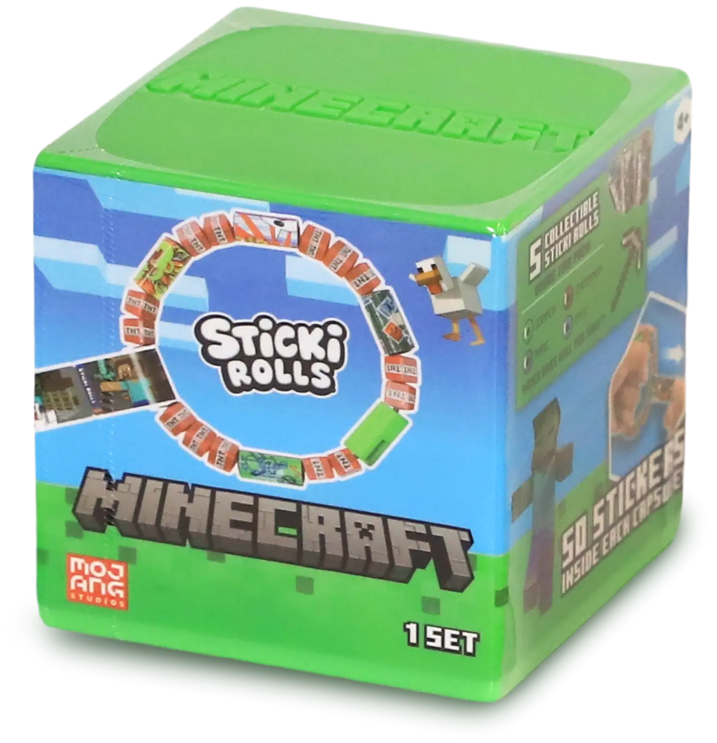 Sticki Rolls Minecraft Tarrarannekoru Yllätyspakkaus 50 tarraa - 1