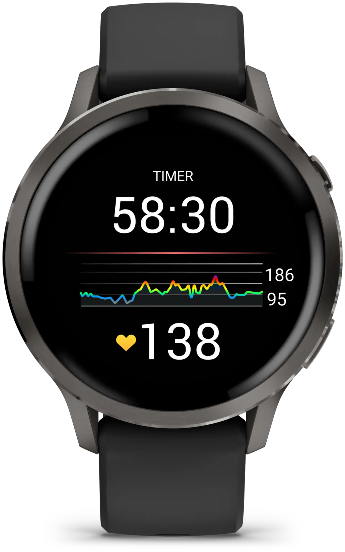 Garmin älykello Venu 4 – 41 mm, harmaa, musta silikoniranneke - 4