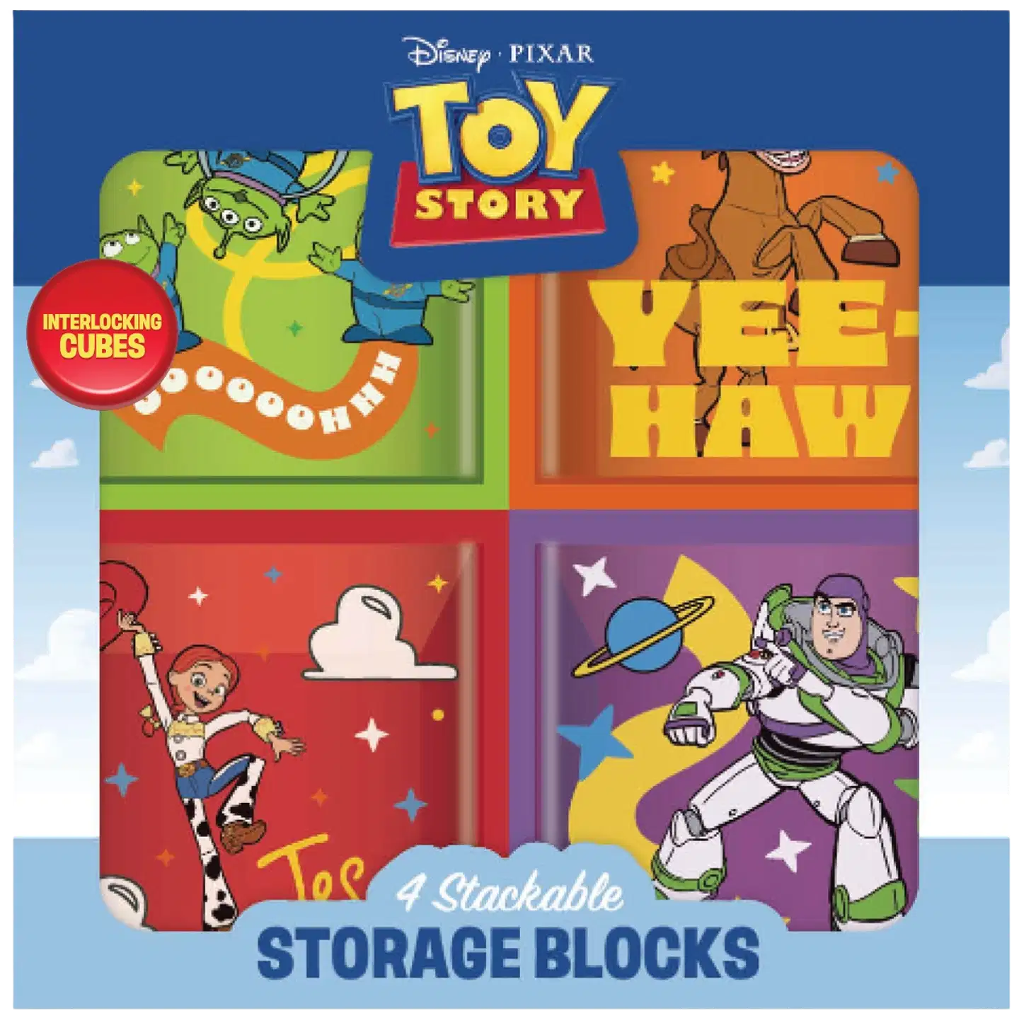 Toy Story mini säilytyskuutiot displayssa - 2