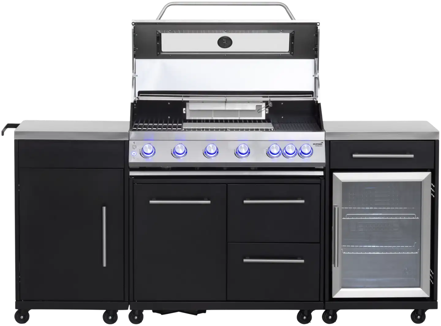 Mustang kaasugrilli Topaz 6+1 kesäkeittiö jääkaapilla - 2