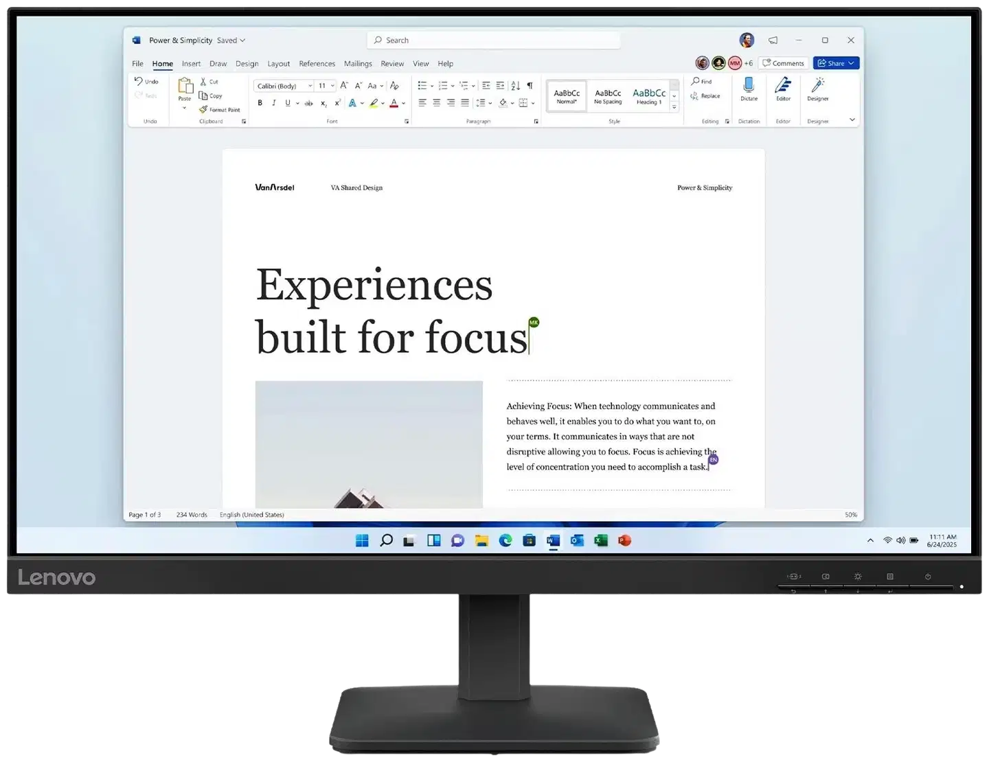 Lenovo L24-4E 23.8FHD 100HZ IPS/HDMI/VGA - 1