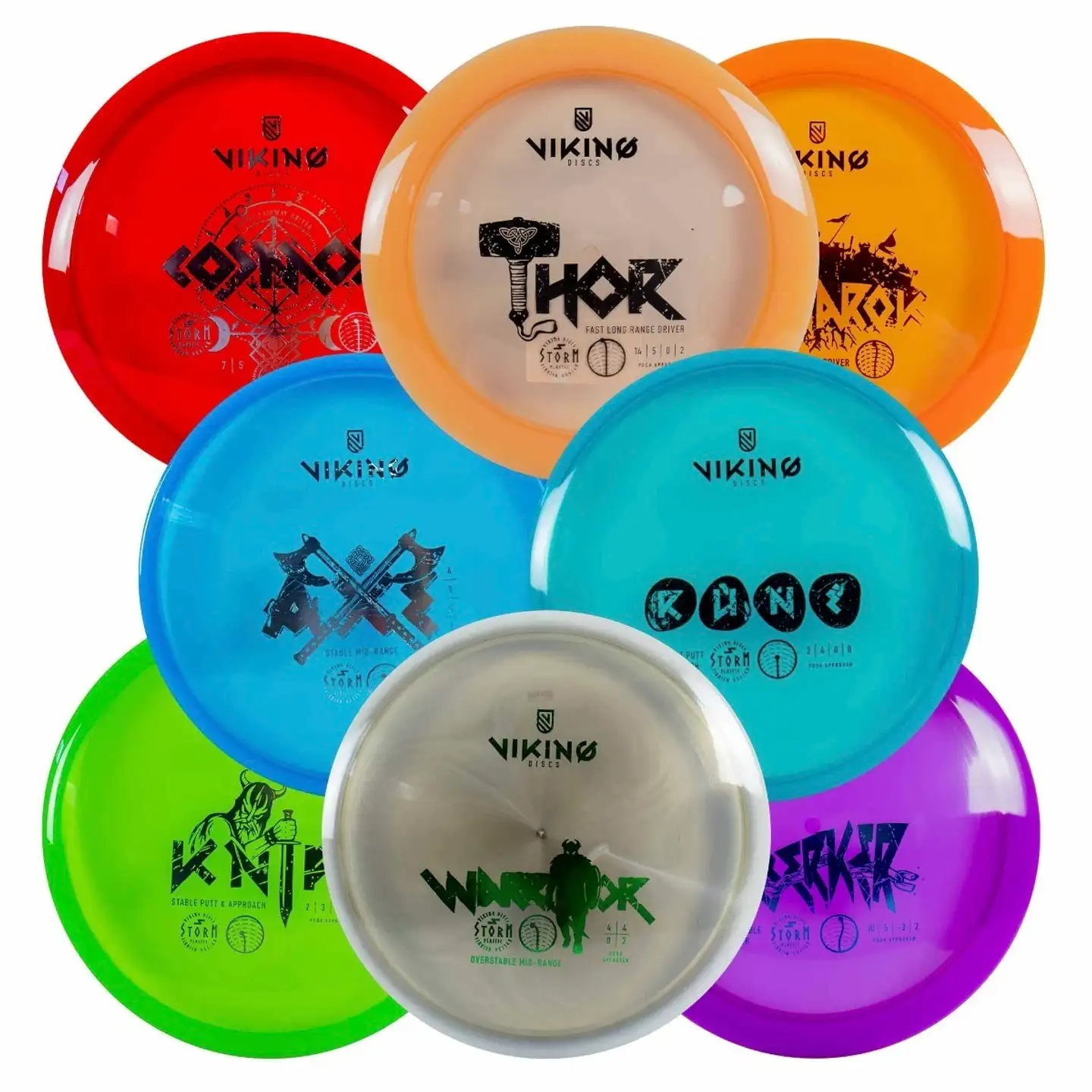 Viking Discs Frisbeegolf kiekkosetti Storm  8-setti - 1