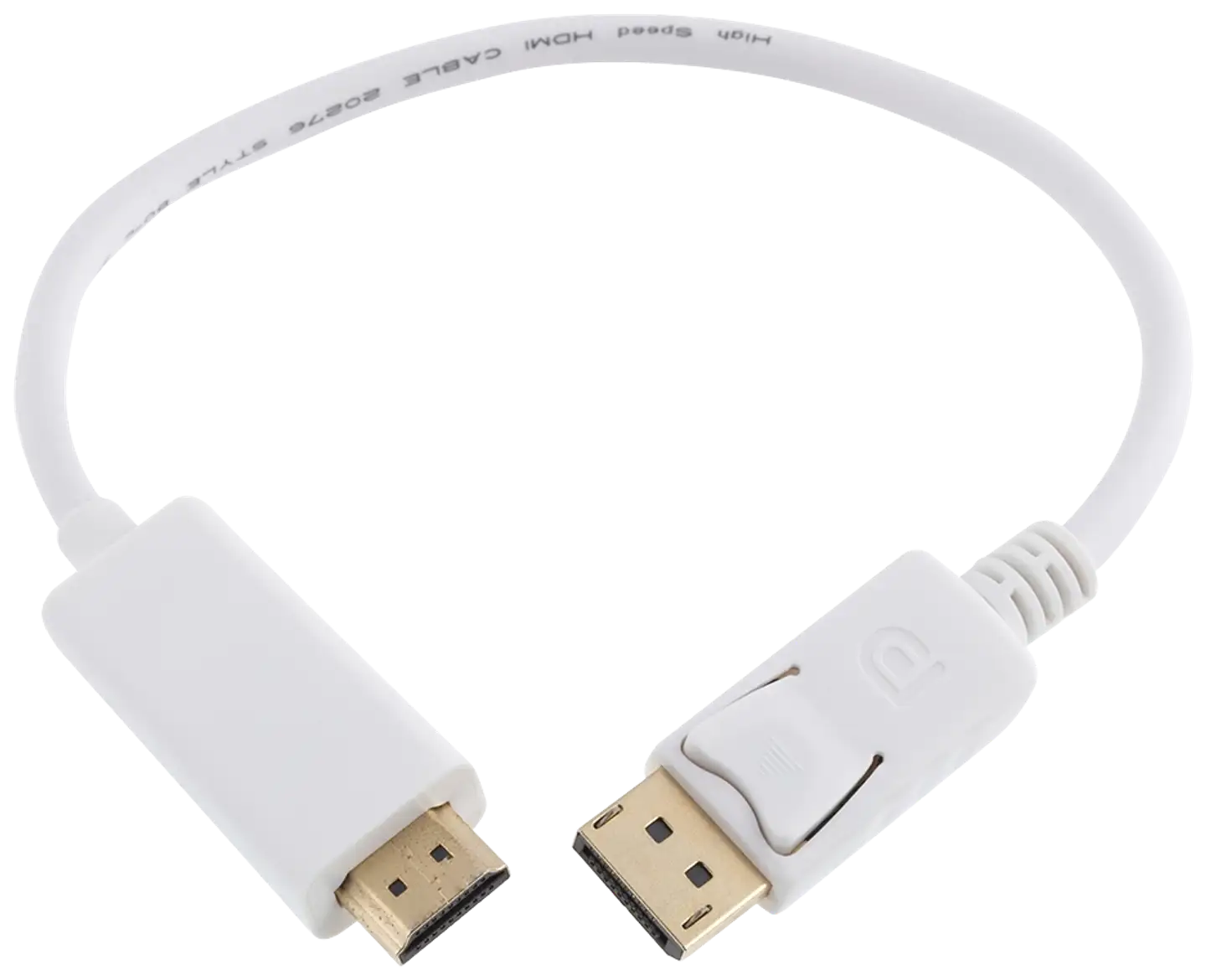Wave DisplayPort uros - HDMI uros kaapeli, 2m, Valkoinen - 1