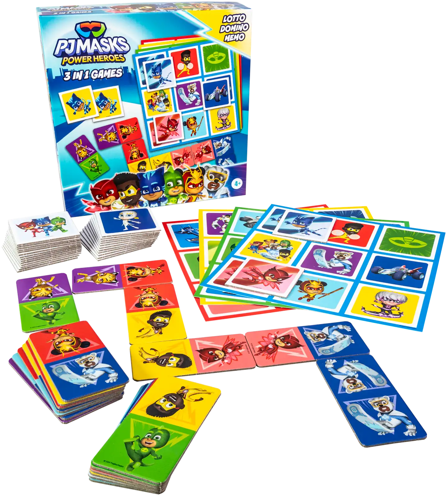 Tactic lautapeli PJ Masks 3 in 1 Lotto, Domino, Memo - 3
