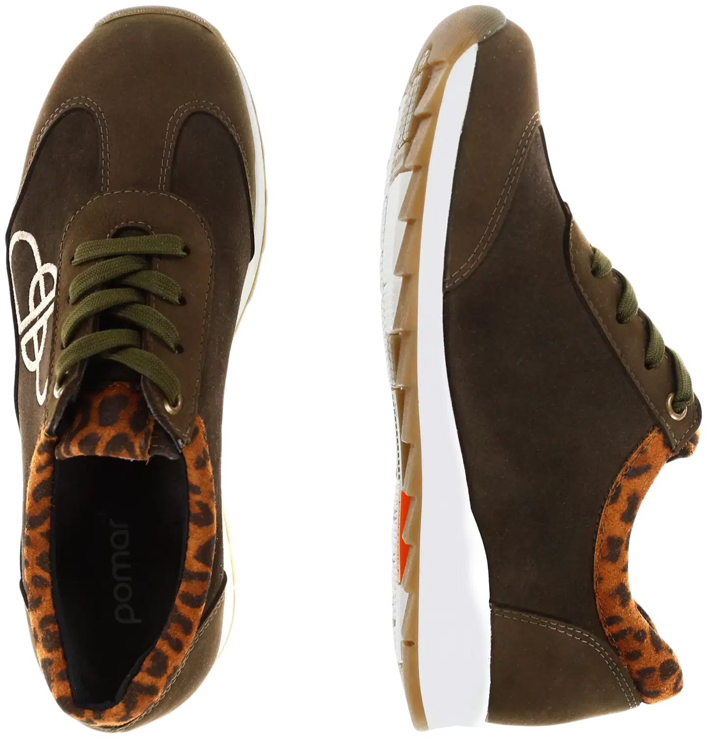 Pomar naisten tennari Lyydia 13545-507 - Olive/leopard - 4