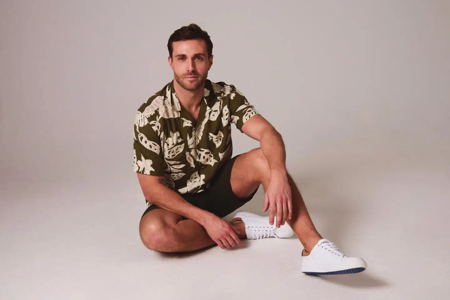 London Fog miesten kuviollinen pellavapaita 194LF15261 - Green AOP - 11