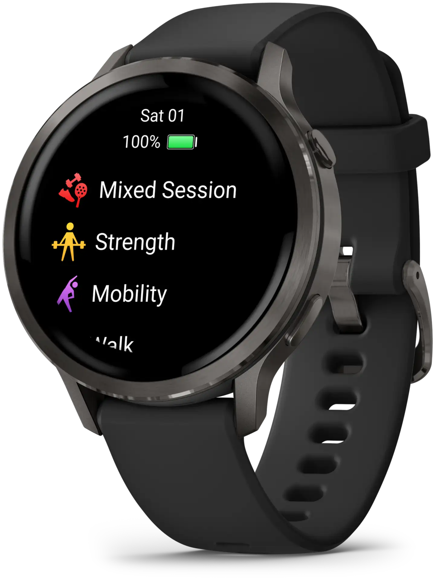 Garmin älykello Venu 4 – 41 mm, harmaa, musta silikoniranneke - 2