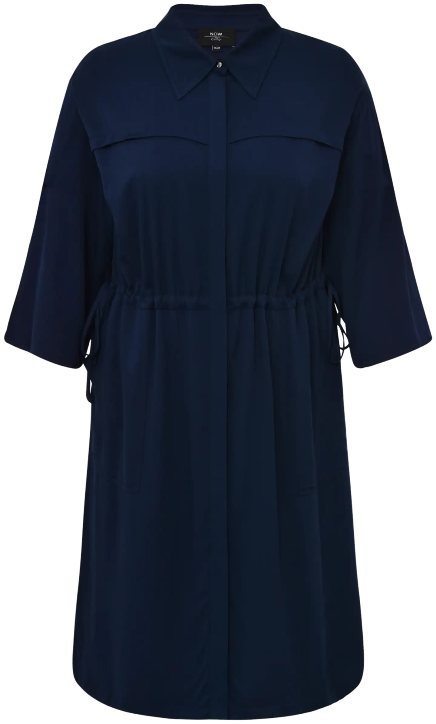 Now Curvy yksivärinen paitamekko 127192, D-mitoitus - Navy - 1