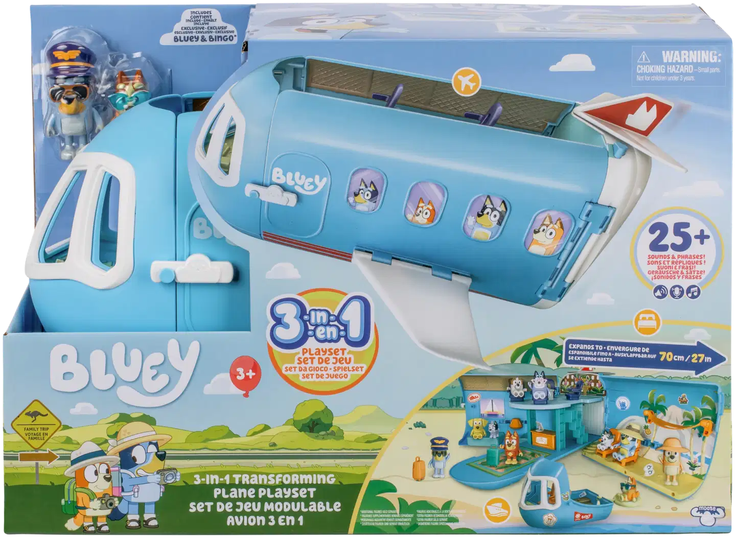 Bluey lentokone 3-in-1 -leikkisarja äänillä - 1