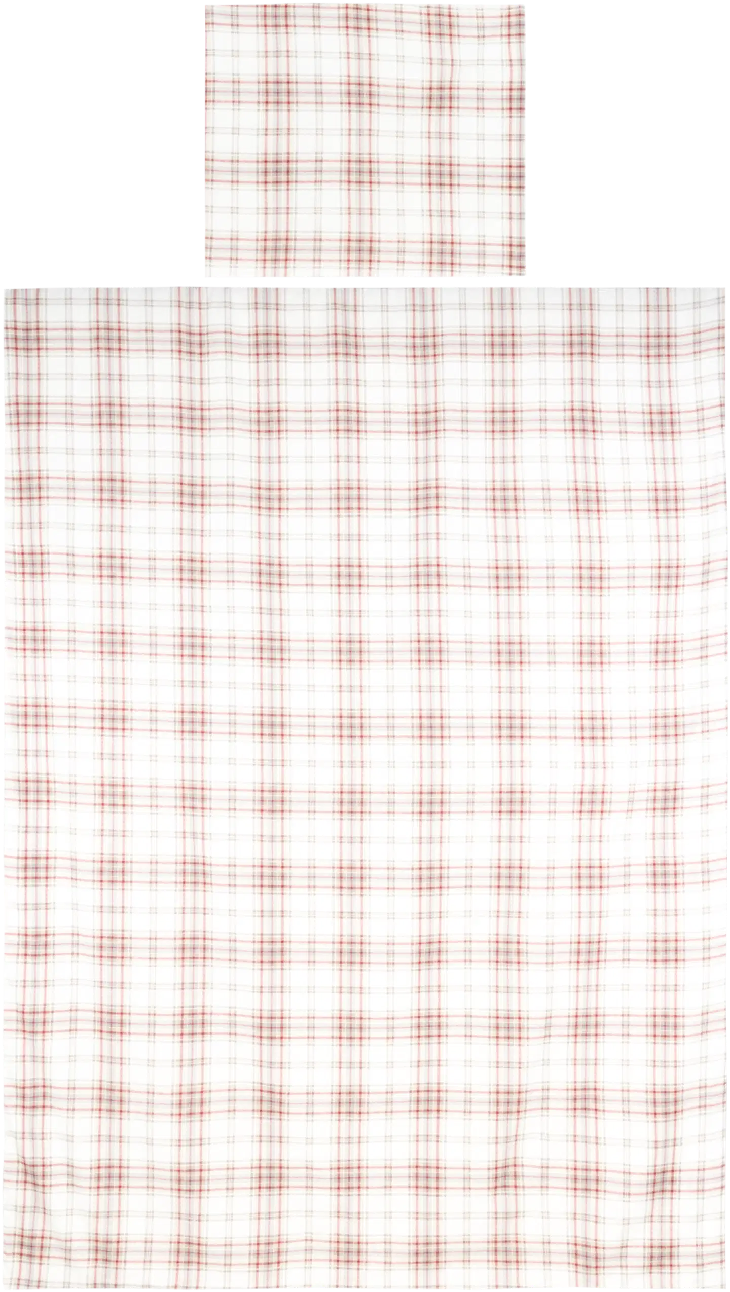 House flanellipussilakanasetti Check 150x210 cm burgundy - 1