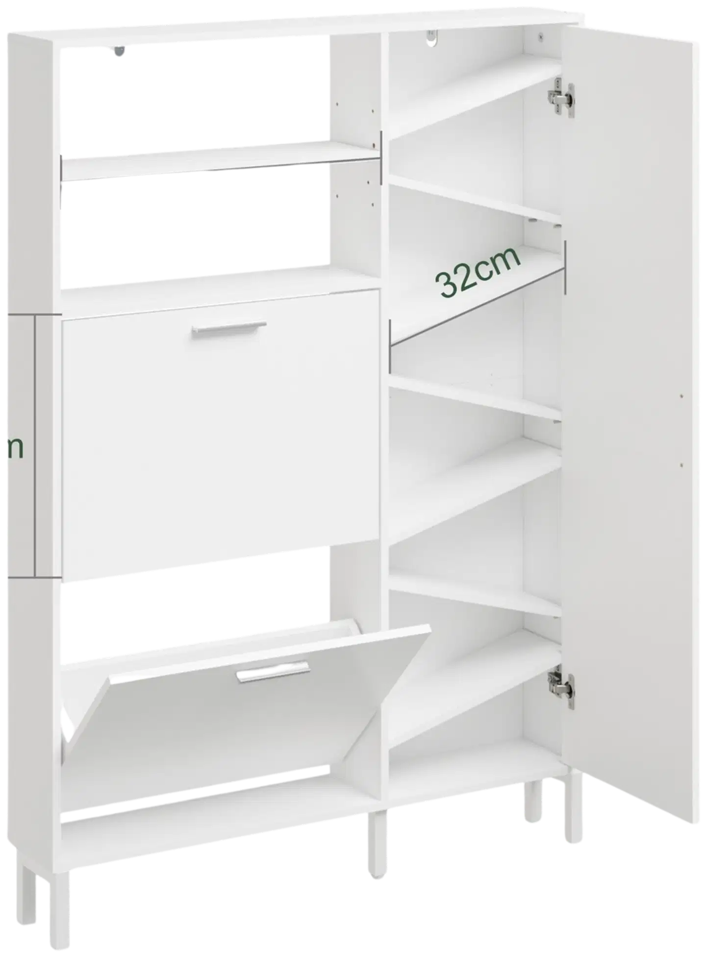 SoBuy kenkäkaappi valkoinen FSR230-W - 3