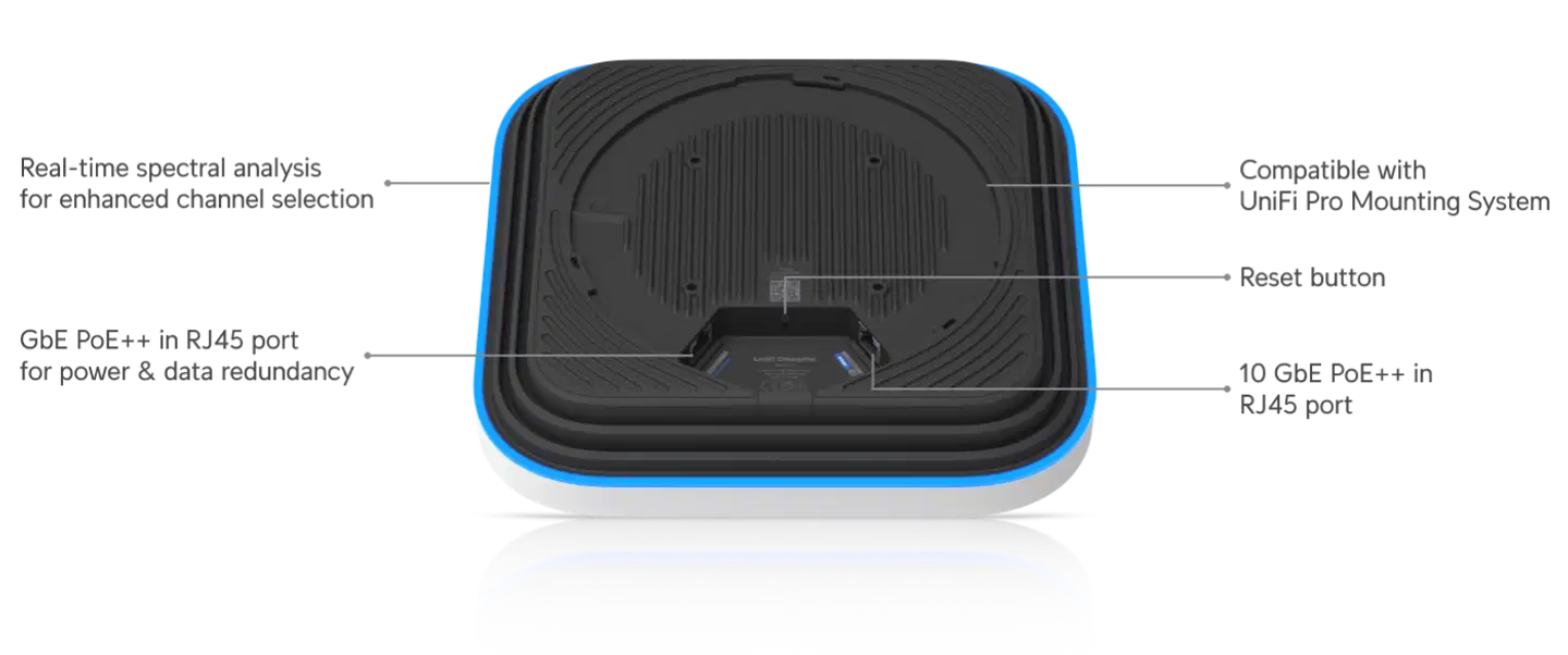 Ubiquiti enterprise-luokan 10-stream WiFi 7 -tukiasema 10 GbE -tuella E7 - 11