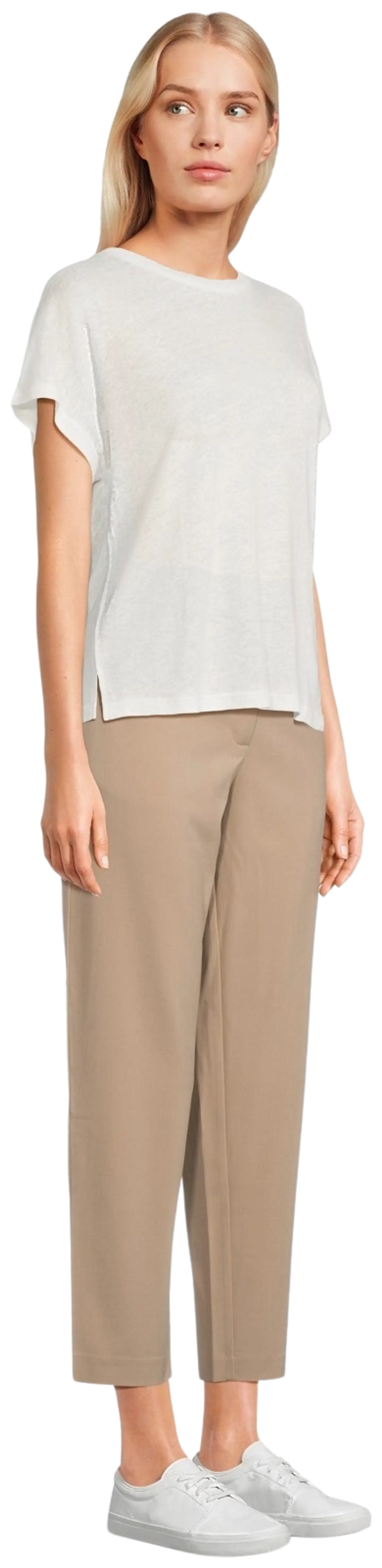 London Fog naisten trikoopusero pellavasekoitetta 213L261705 - Cloud dancer - 4