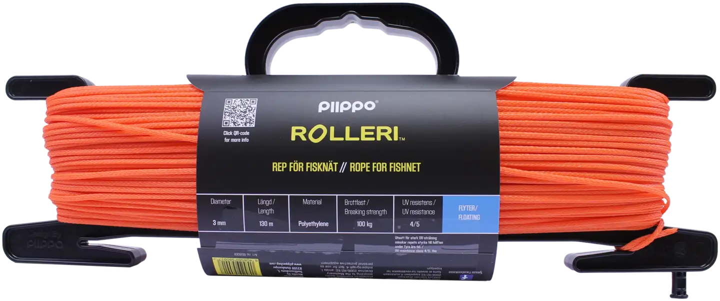 Piippo Rolleri verkonvetoköysi 3mm x 130m, kelluva - 2