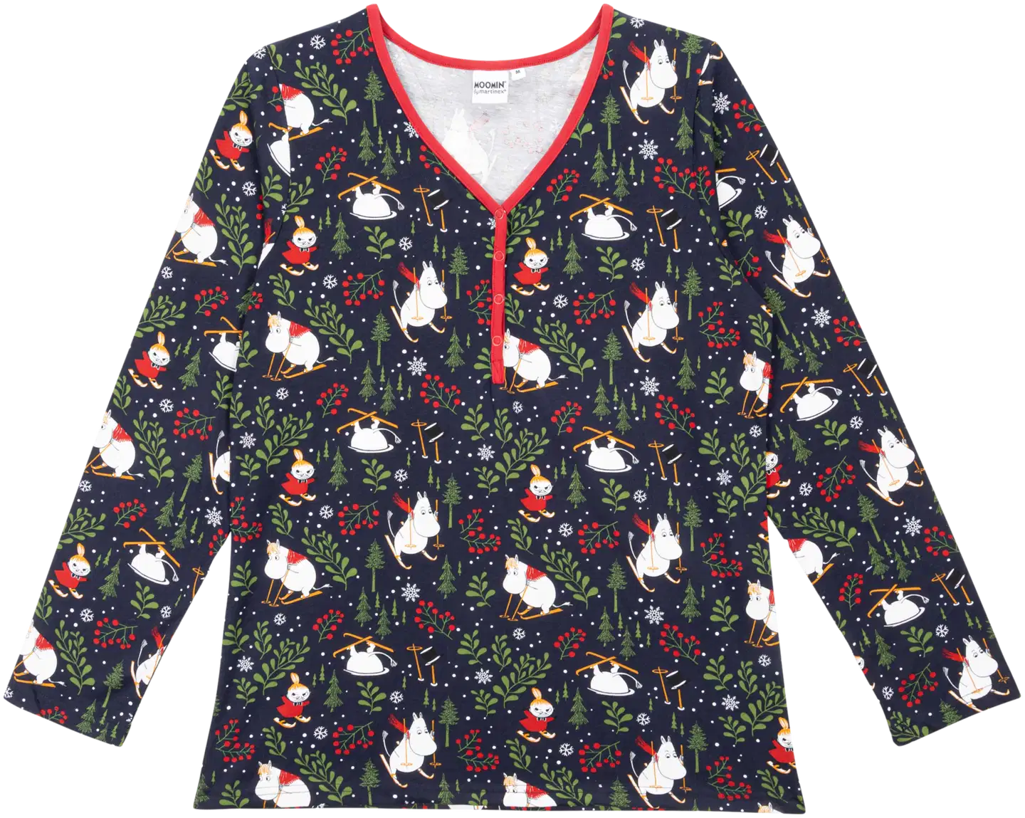 Muumi naisten pyjama Hiihtoretki 593716 - tummansininen - 2