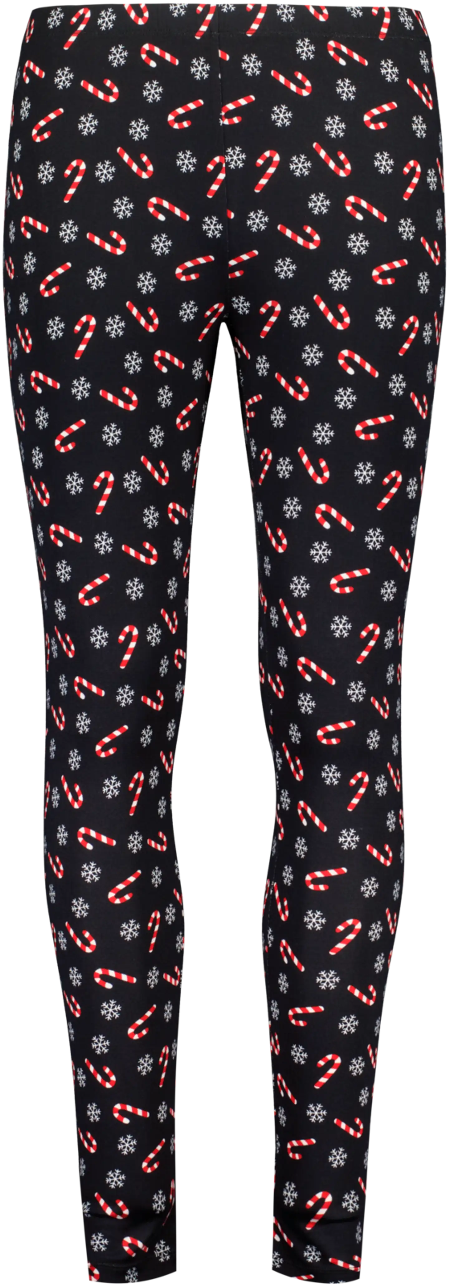 Ugly Christmas naisten kuosilliset trikooleggingsit IL35975 - BLACK