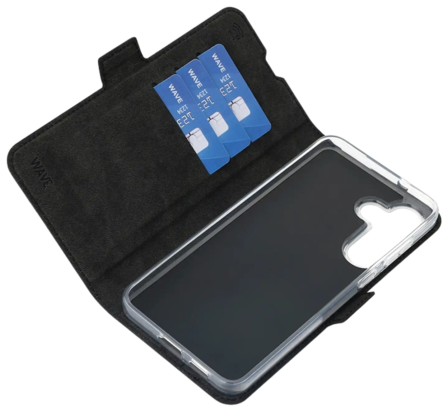 Wave Book Case, Samsung Galaxy S25 FE 5G, Musta - 4