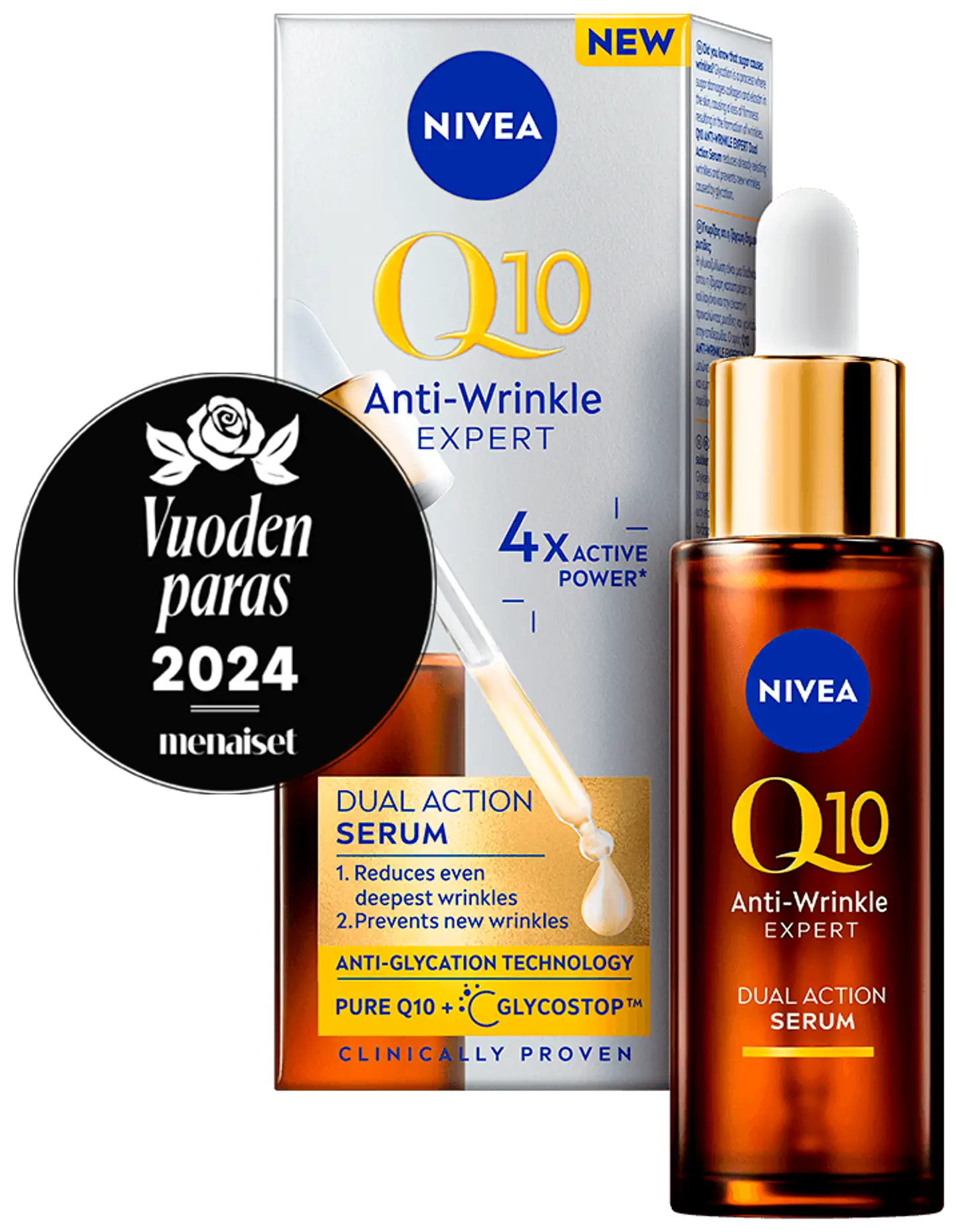 NIVEA 30ml Q10 Anti-Wrinkle Expert Dual Action -kasvoseerumi