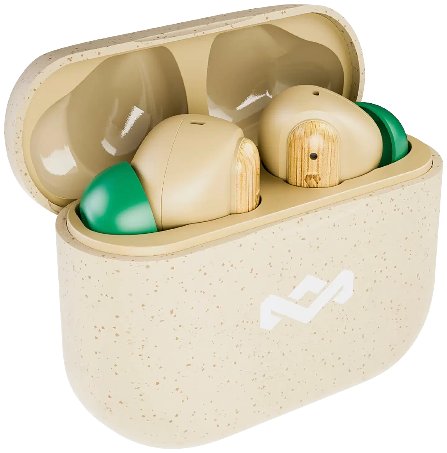 House of Marley langattomat nappikuulokkeet Little Bird, beige/puu - 2