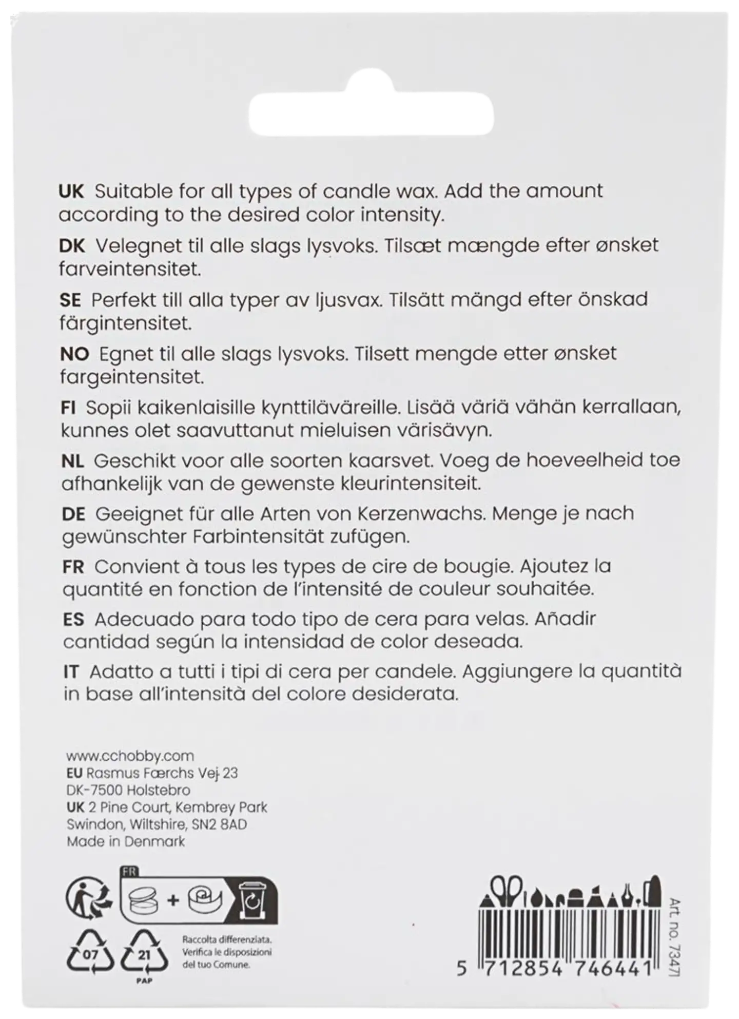 Kynttiläväri, tummanpunainen, 5g/ 1 pkt - 2