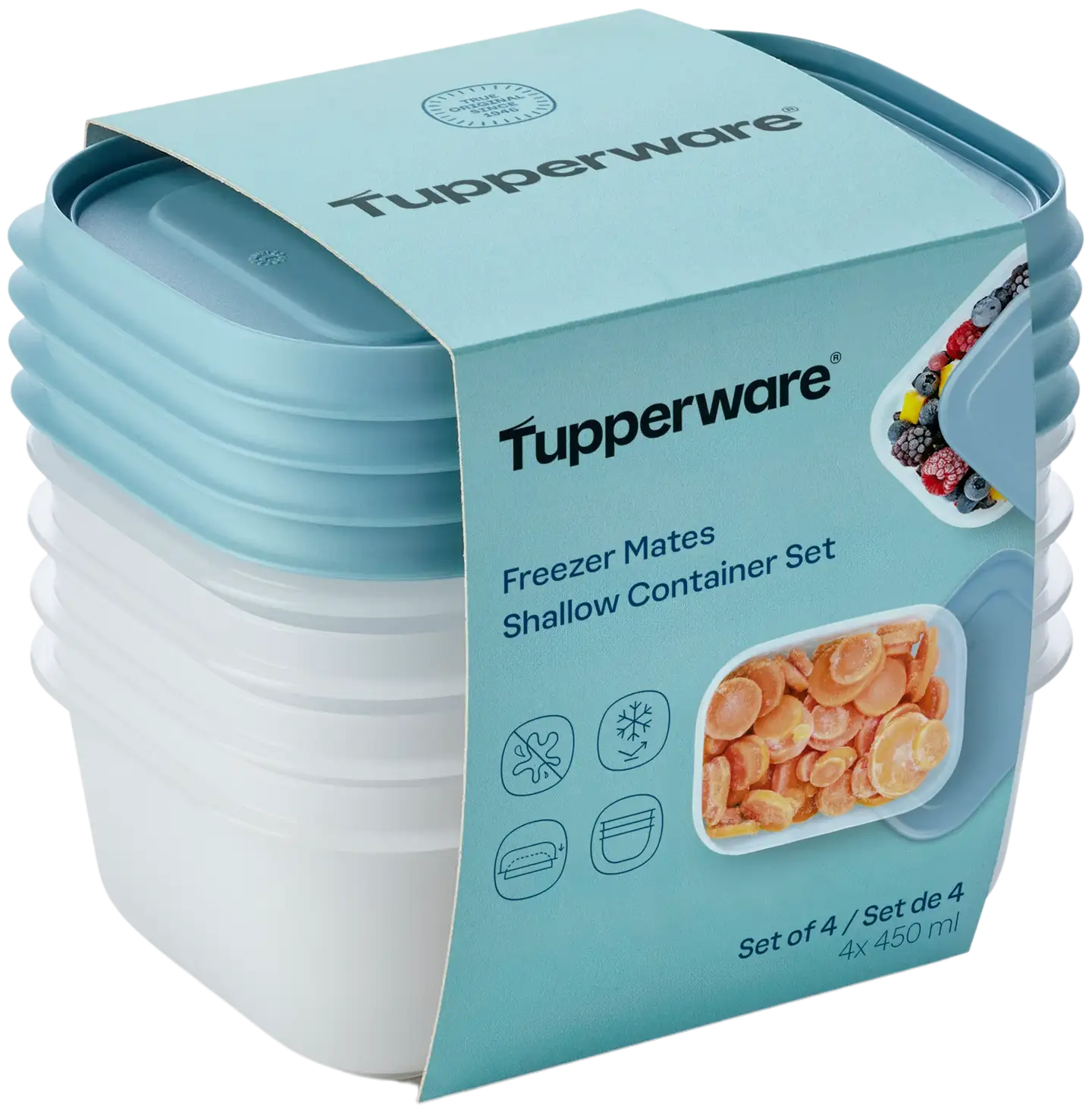 Tupperware rasiasetti FreezerSmart 4 x 450 ml - 7