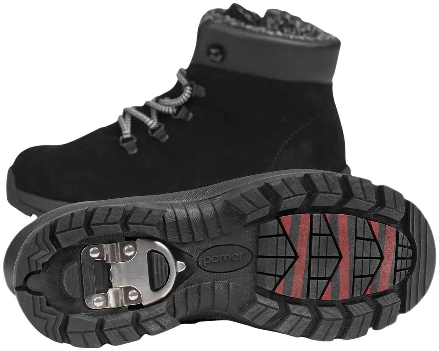 Pomar naisten nilkkuri Kaakkuri Spike 18660-410 - Black suede/nappa/Anti-slip S - 4