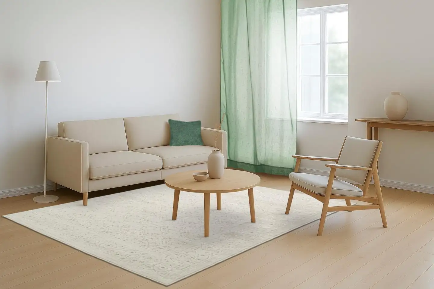 House valoverho Linen 140 x 250 cm vaalean vihreä - 5