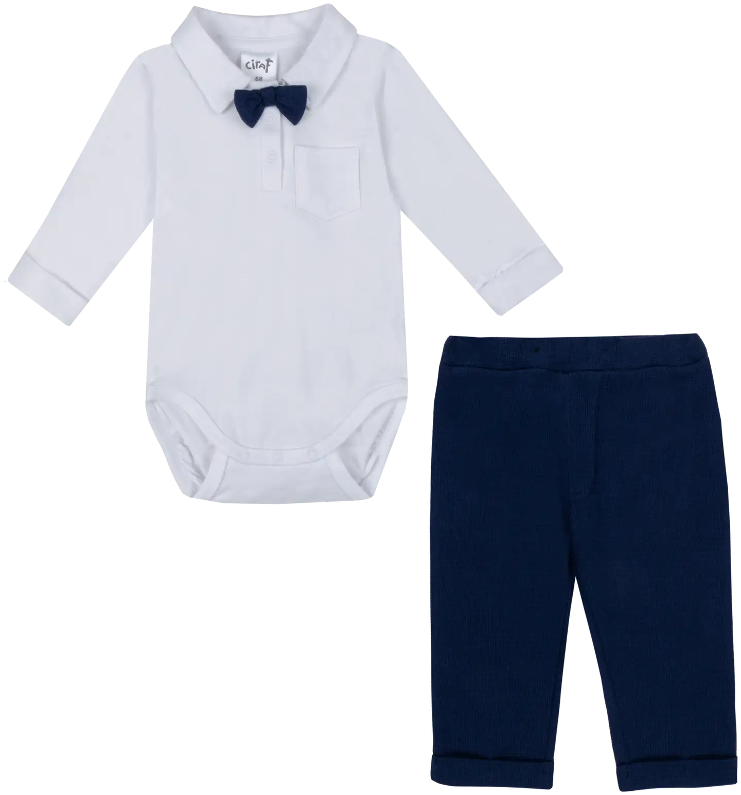 Ciraf vauvojen juhlabody ja -housut 250B260183 - WHITE - 1