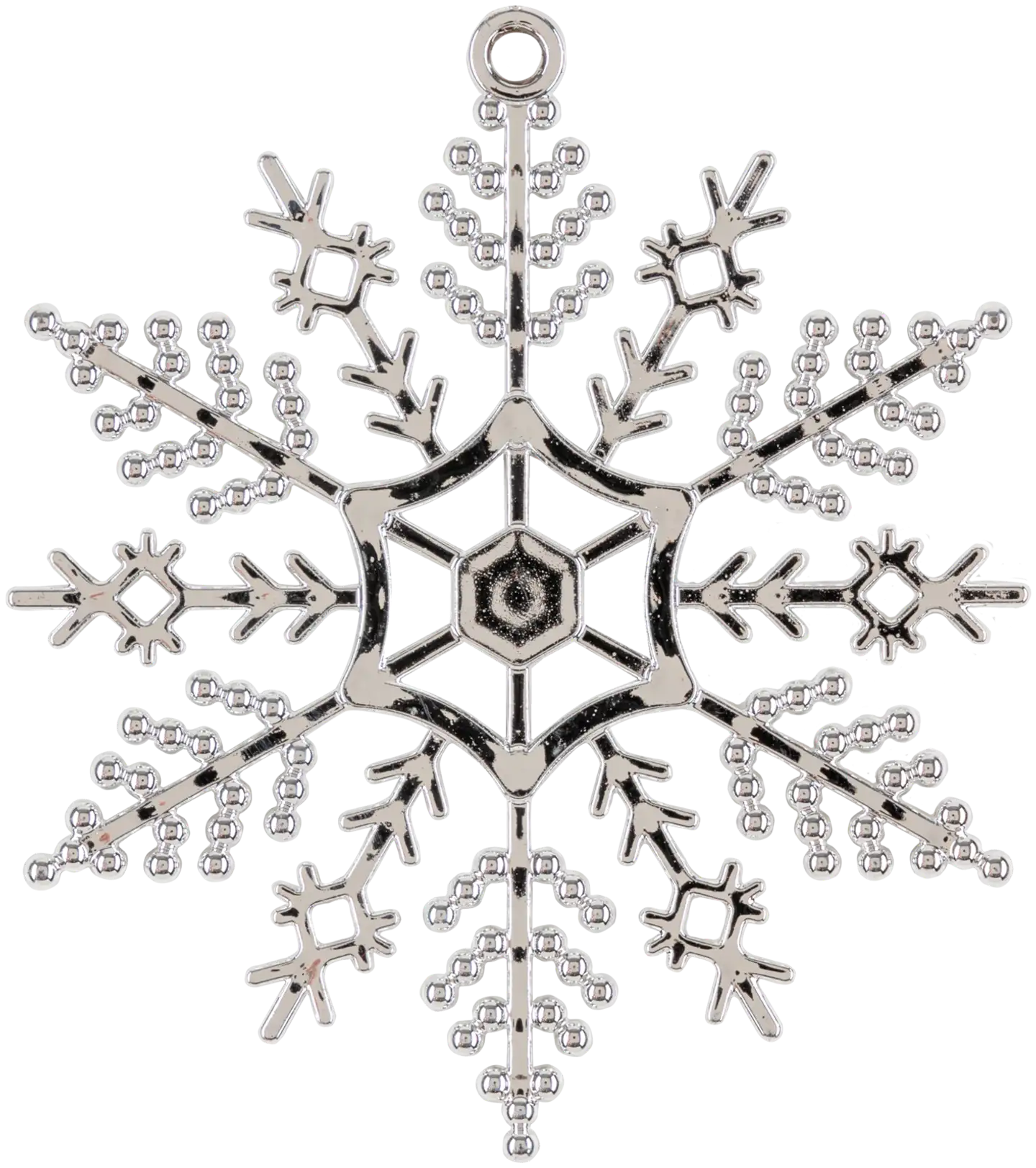 Joulukuusenkoriste lumihiutale 11 cm 6 kpl hopea - 1