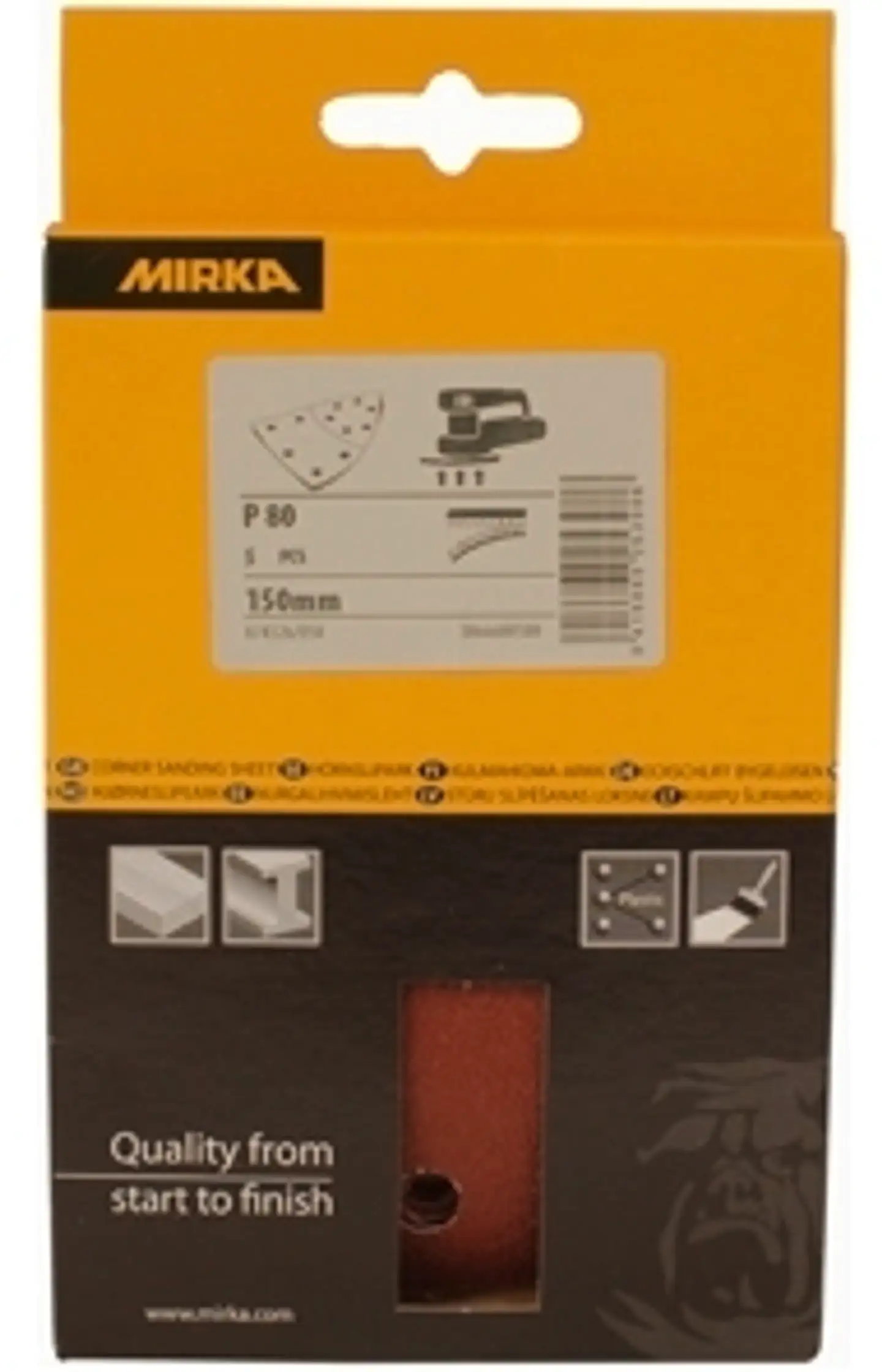 Mirka hiomakolmio K120 150mm 5kpl - 2