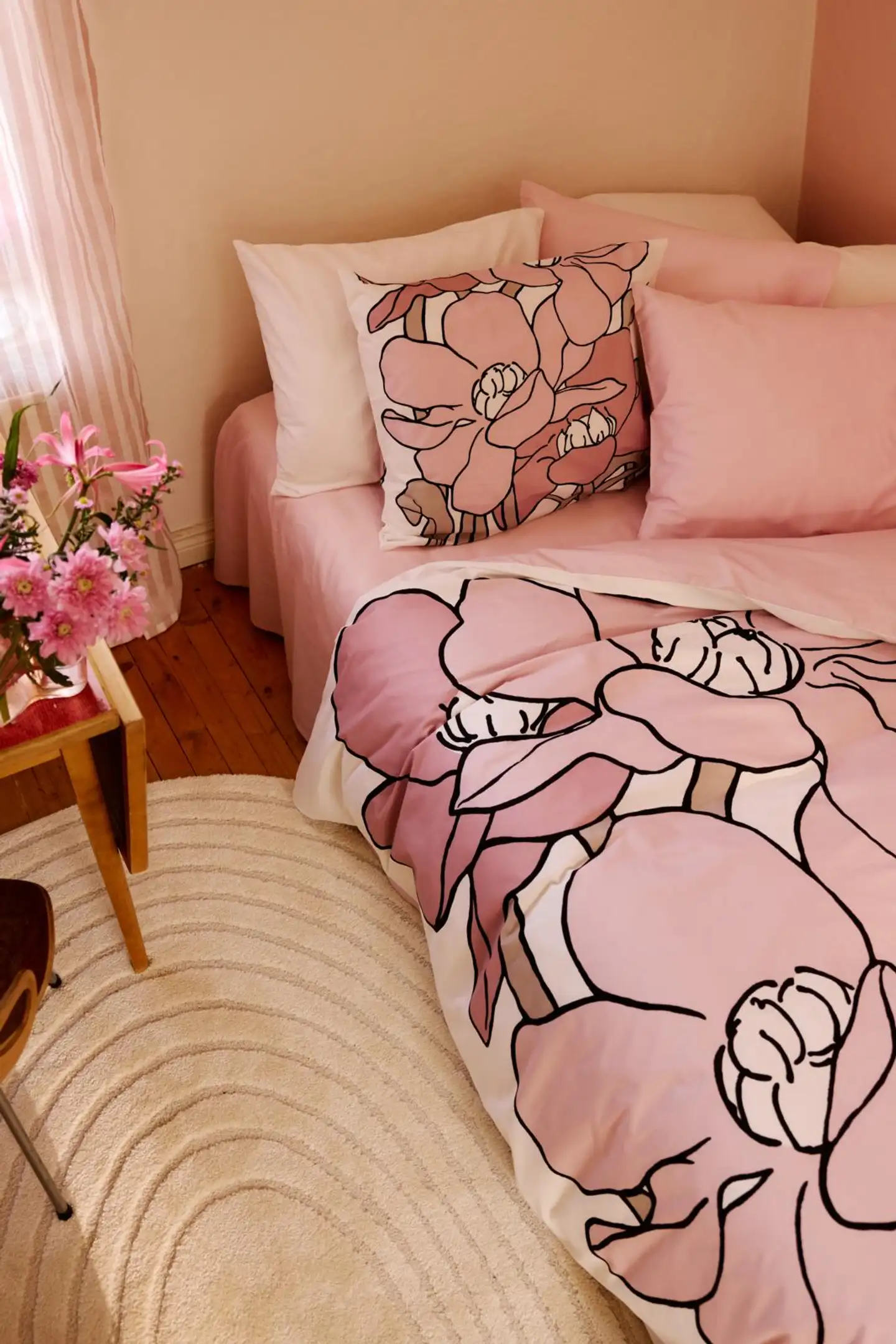 Vallila pussilakanasetti Olivia 150x210 cm rose - 2