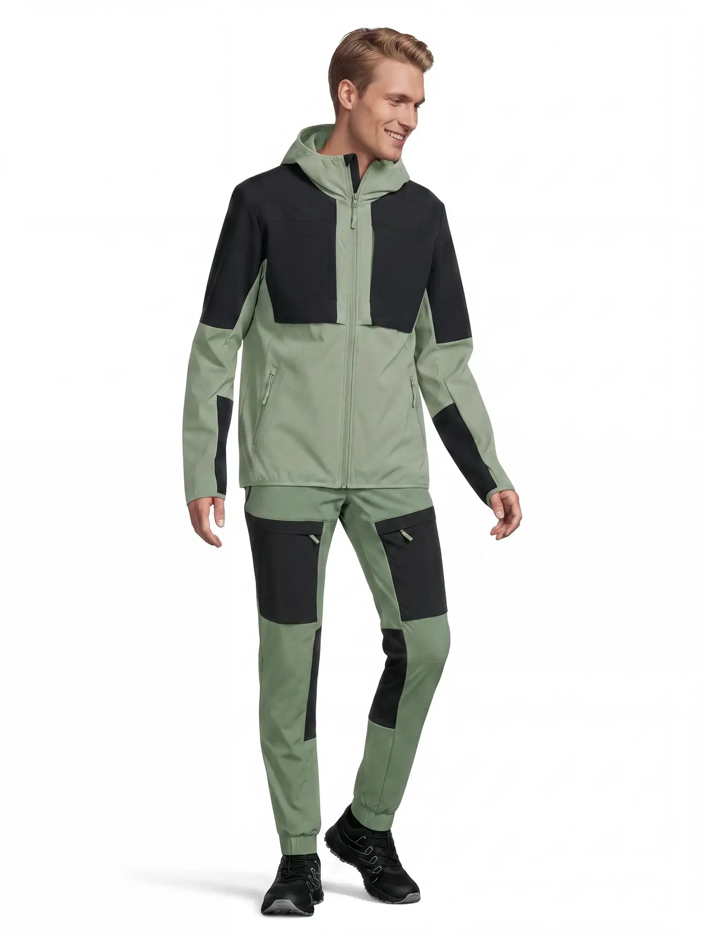 Luode12 miesten retkeily- ja ulkoilutakki 204L112655 - oil green - 4