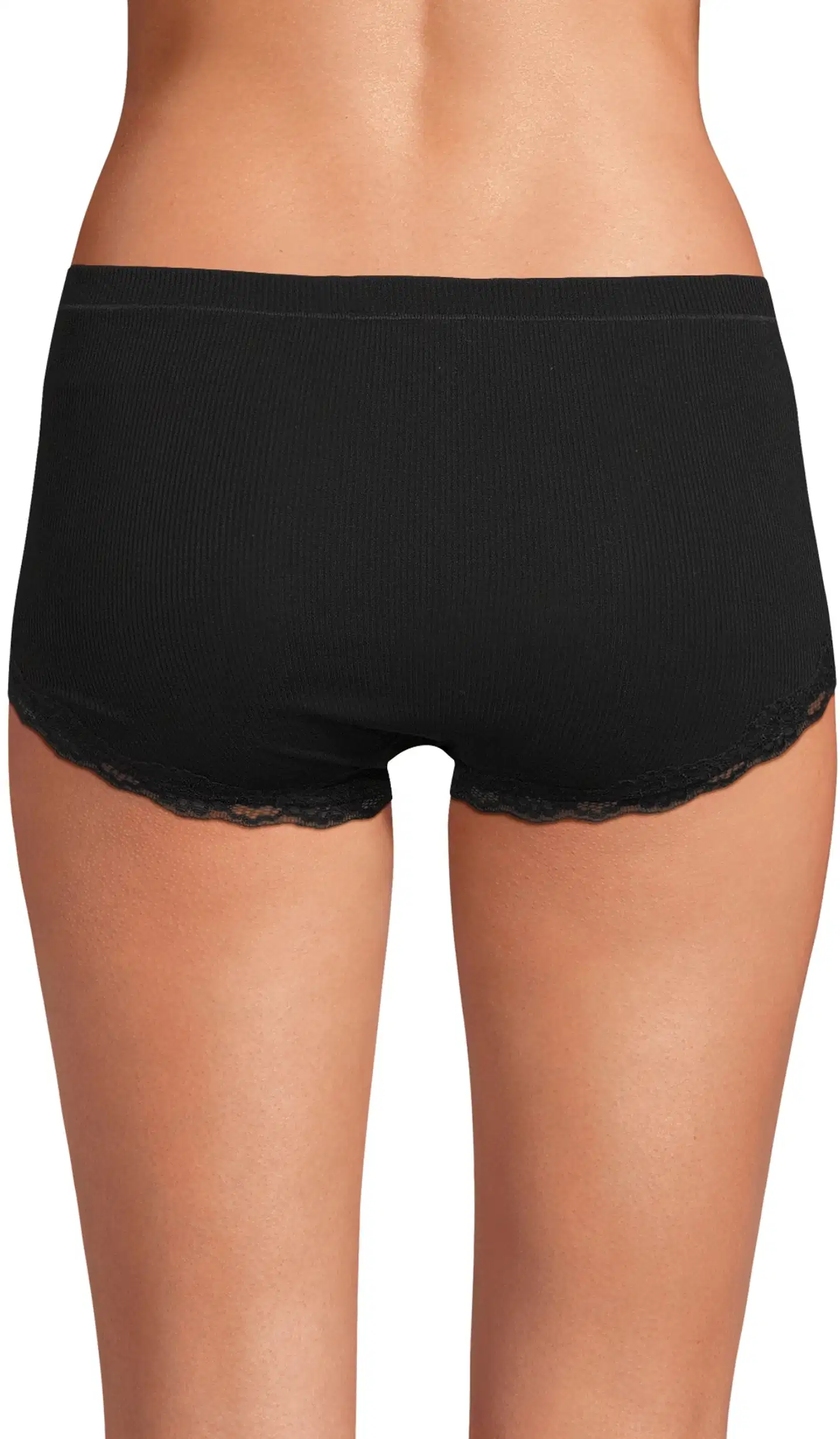 Actuelle naisten rib maxi alushousut 210A332619 3-pack - Black - 3