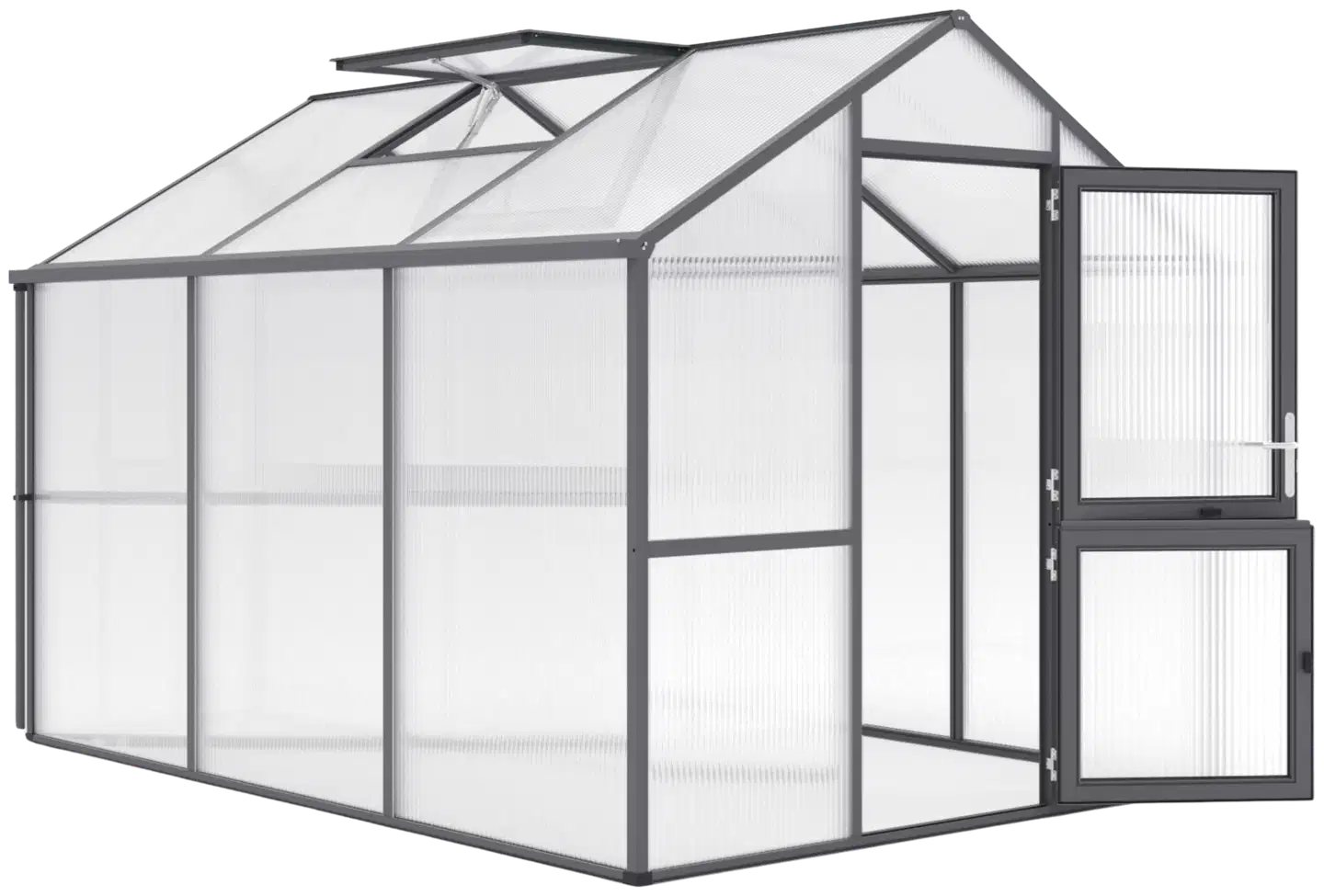 Kreative Gartentechnik kasvihuone Iris III 7,53 m2 antrasiitinharmaa - 1