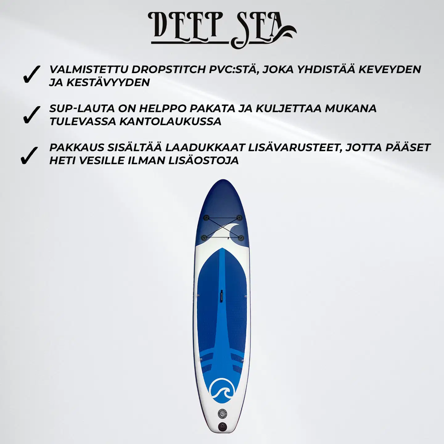 Deep Sea SUP-lautasetti XXL 330cm, Sinivalkoinen - 6
