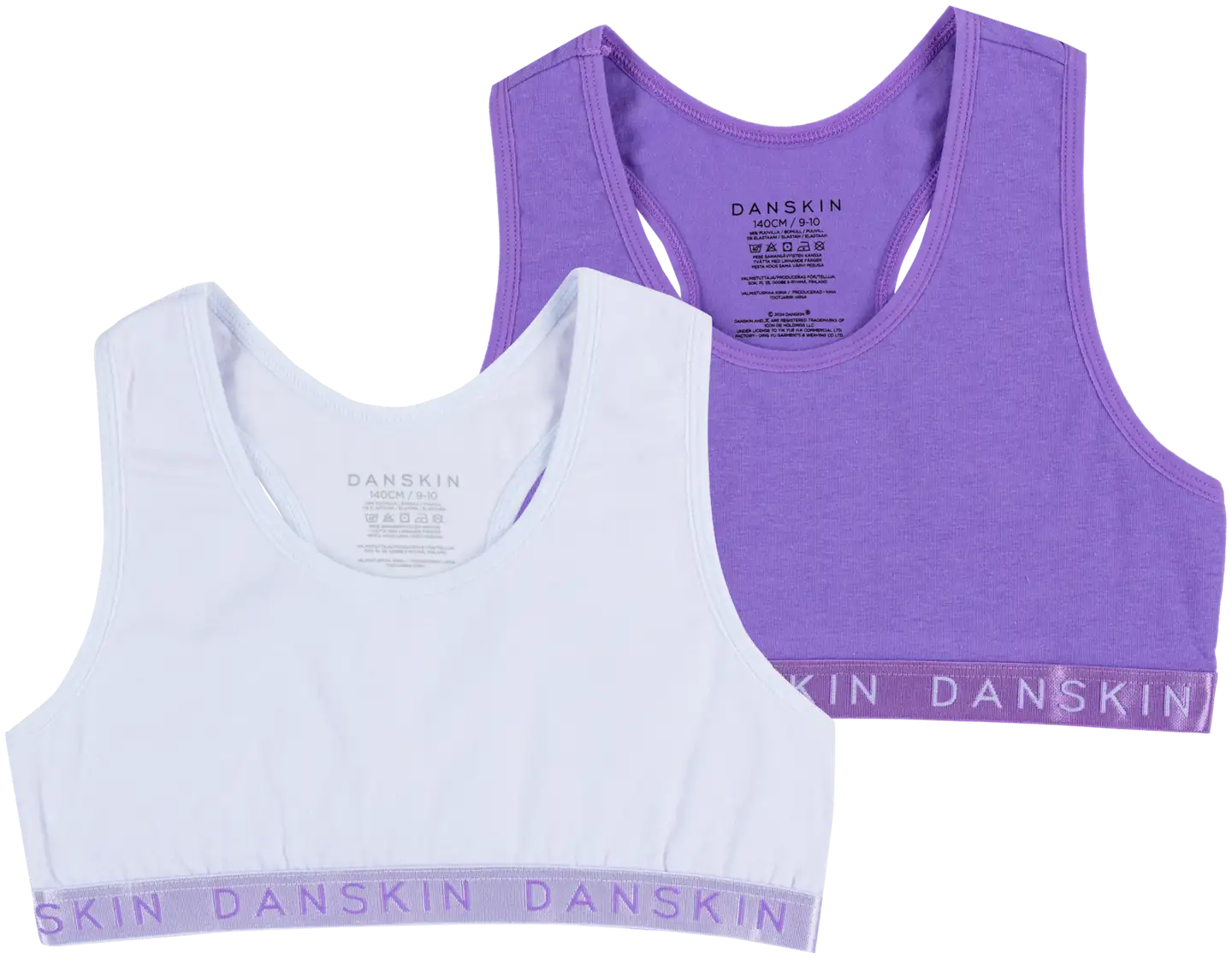 Danskin lasten alustoppi 94680 2-pack - Lilac/white - 1