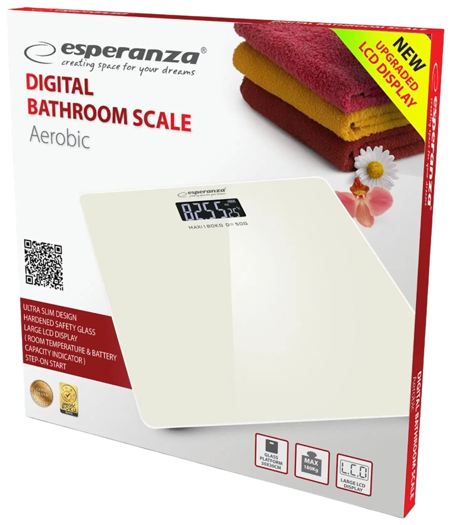 Esperanza Henkilövaaka elektroninen valkoinen EBS002W - 2