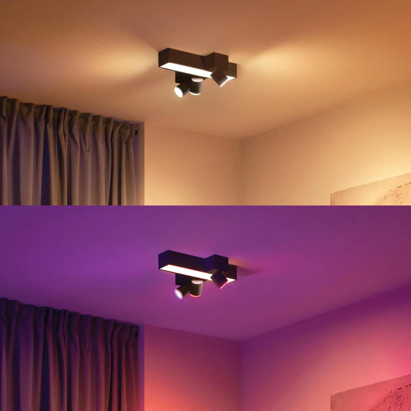Philips Hue Centris -kattovalaisin kolmella kohdevalolla 25W 2000-6500K 2960LM musta - 7