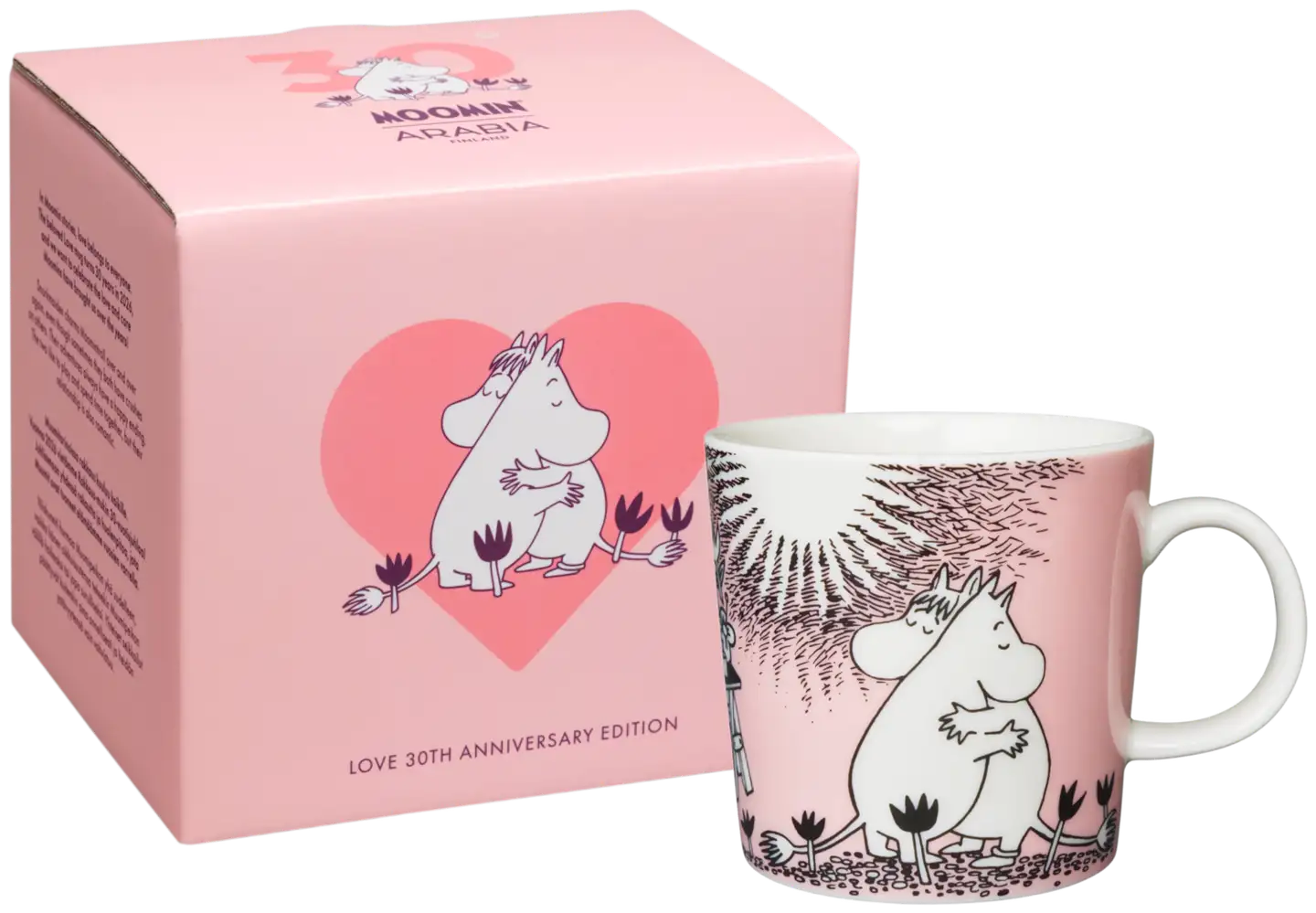 Moomin Arabia Muumi Rakkaus 30 muki 0,3L laatikossa