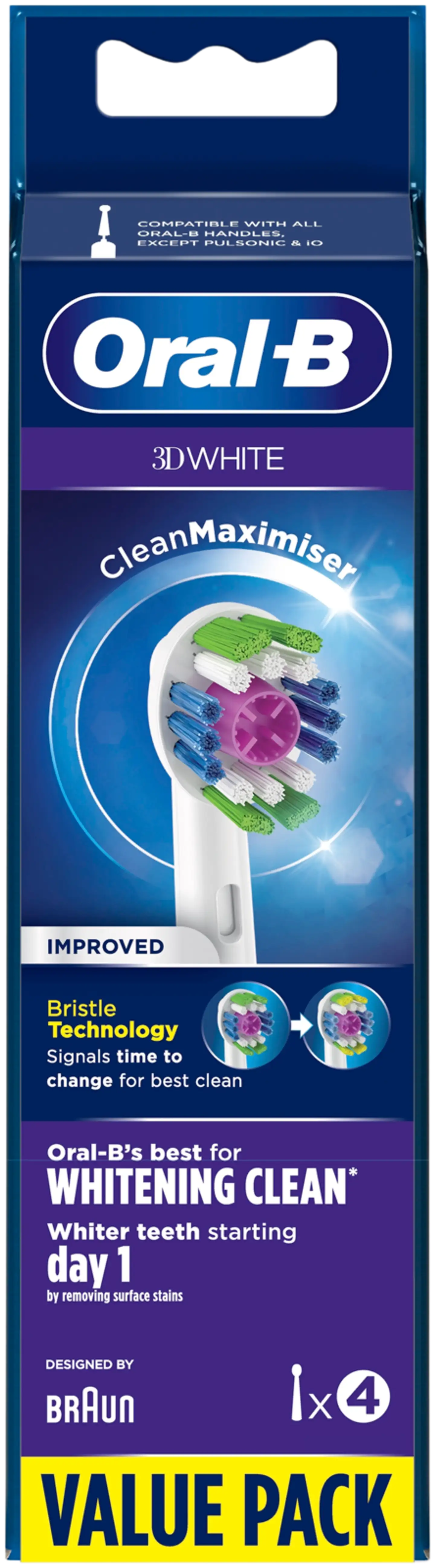 Oral-B Vaihtoharja 3D White CleanMaximiser -tekniikalla 4kpl - 2