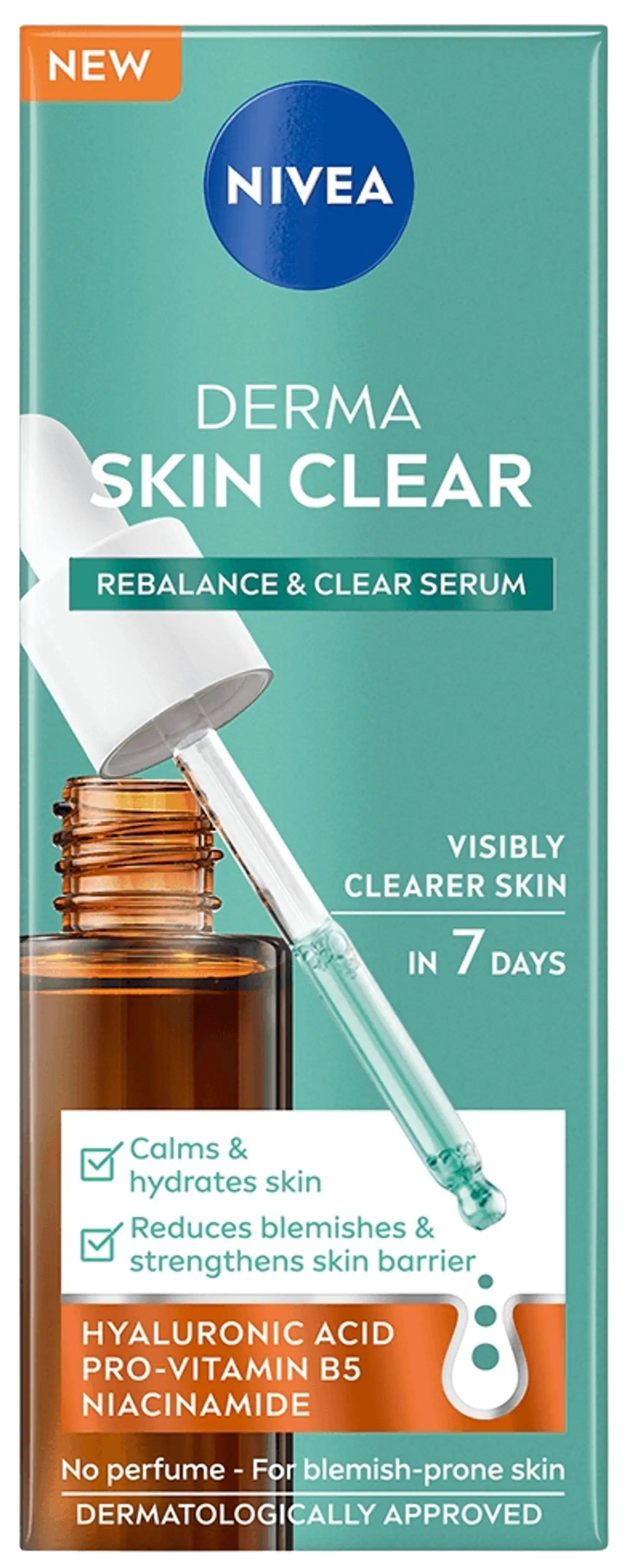 NIVEA 30ml Derma Skin Clear Rebalance & Clear Serum -kasvoseerumi