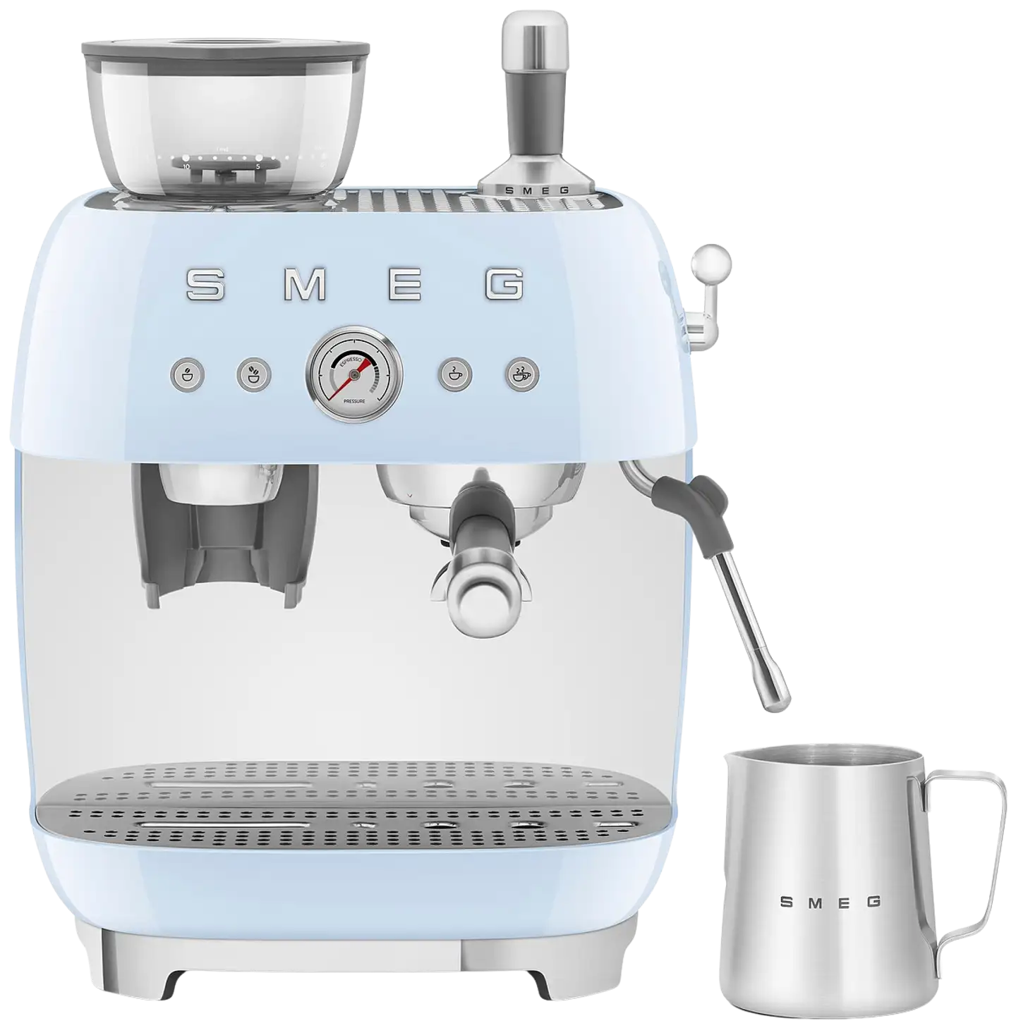 Smeg espressokeitin myllyllä vaaleansininen EGF03PBEU - 8