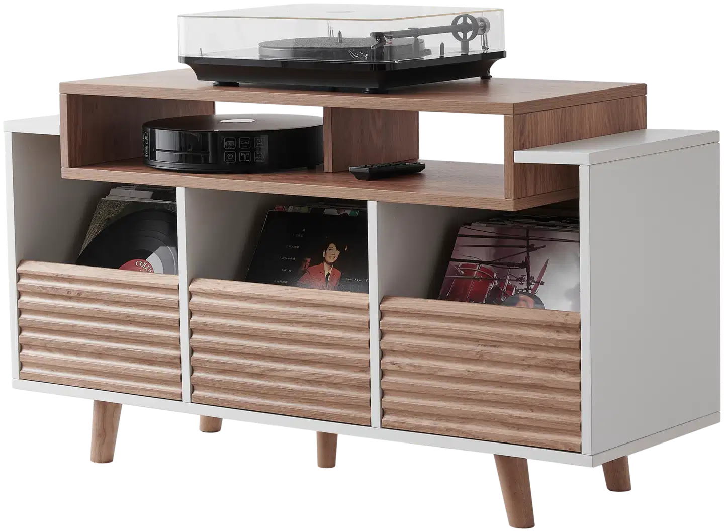 Norstone Oslo Vinyl 1200 -vinyylikaluste valkoinen/vaalea tammi - 2