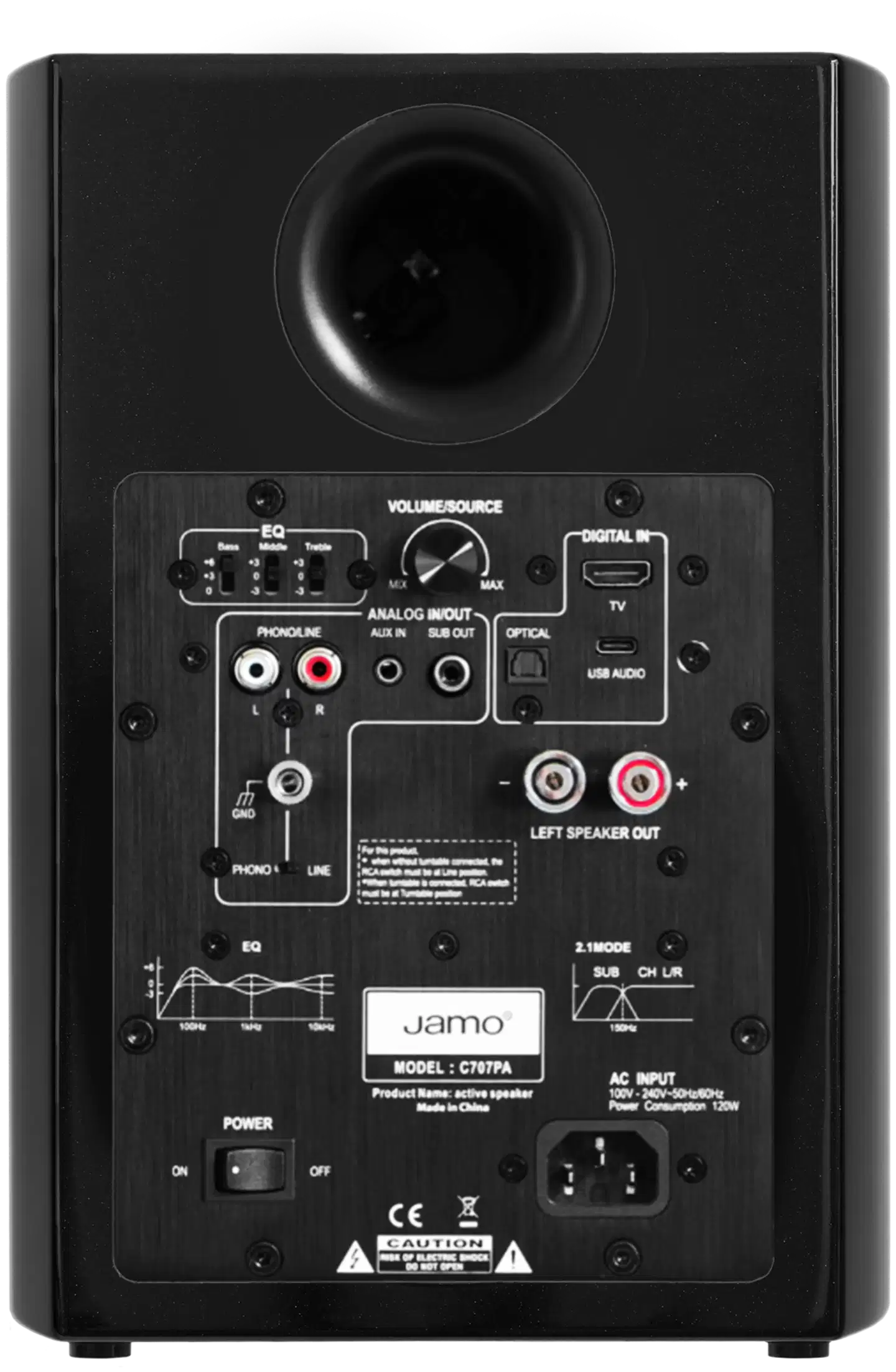 Jamo aktiivikaiutinpari C707PA High Gloss Black - 3