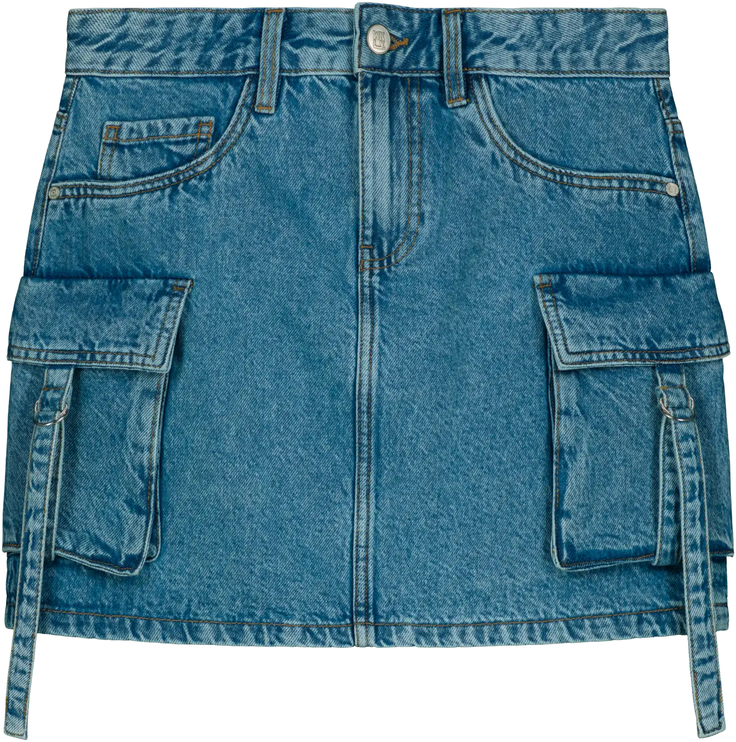 WKLY. naisten lyhyt cargo farkkuhame 221W010410 - Denim blue - 1