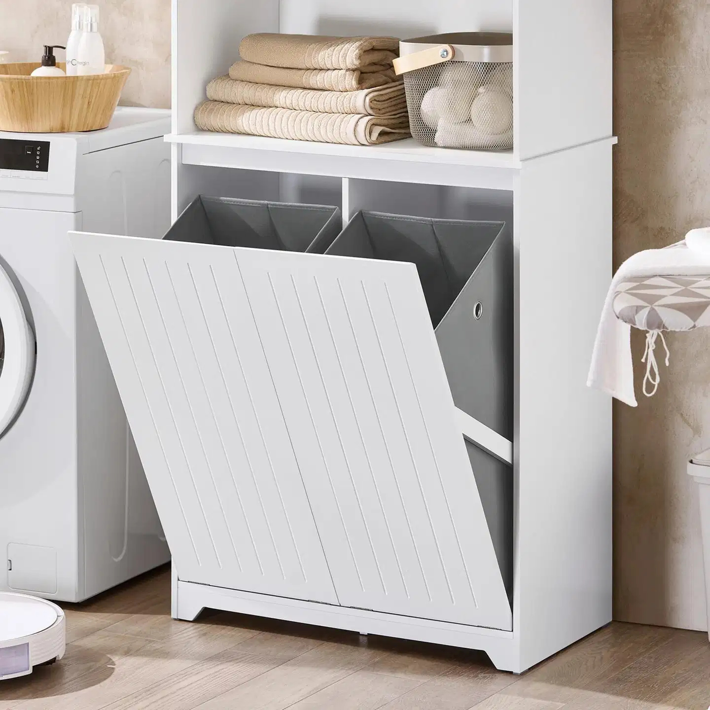 SoBuy säilytyskaappi valkoinen BZR150-W - 5