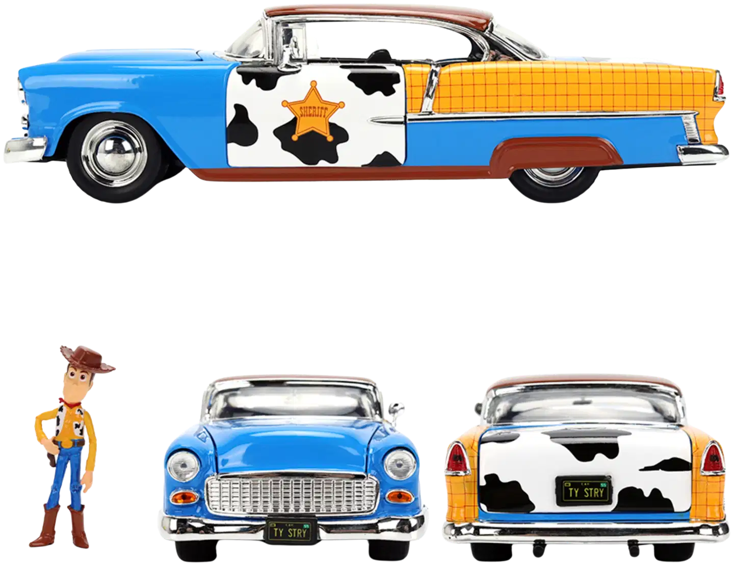 Jada Disney Toy Story Woody 1955 Chevrolet Bel Air, 19 cm, 1:24, die-cast - 2